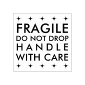 Breekbaar handvat met zorg Custom Rubber Stamp Rubberstempel (Afrduk)