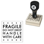 Breekbaar handvat met zorg Custom Rubber Stamp Rubberstempel (Gestempeld)