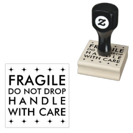 Breekbaar handvat met zorg Custom Rubber Stamp Rubberstempel
