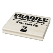 Breekbaar handvat Met zorg deze kant op hand Rubberstempel (Stempel)