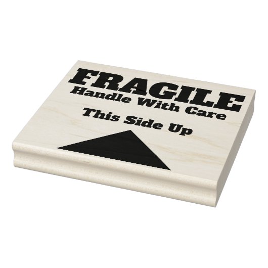 Breekbaar handvat Met zorg deze zijpijl omhoog Rubberstempel (Stempel)