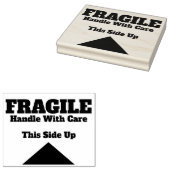 Breekbaar handvat Met zorg deze zijpijl omhoog Rubberstempel (Gestempeld)