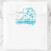 Breekbaar handvat met zorg grote sticker (Tas)