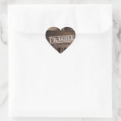Breekbaar houten krat  hart sticker (Tas)