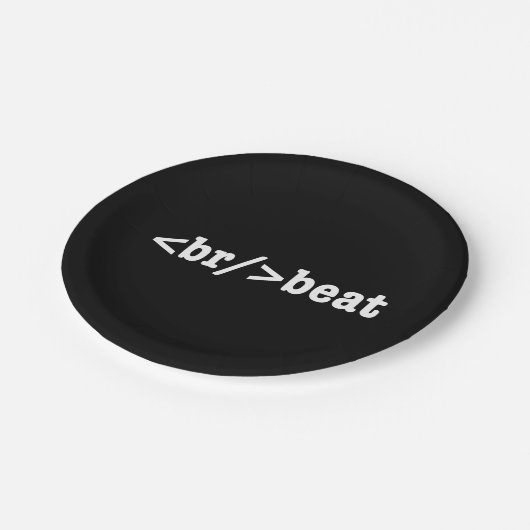 breekbaar HTML Papieren Bordje (Gekanteld)