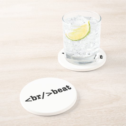 breekbaar HTML Zandsteen Onderzetter (Zijkant)