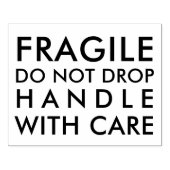 Breekbaar Laat het handvat niet vallen met een rub Rubberstempel (Afrduk)