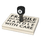 Breekbaar Laat het handvat niet vallen met een rub Rubberstempel (Stempel)