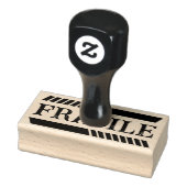 Breekbaar Laat het handvat niet vallen met een rub Rubberstempel (Stempel)