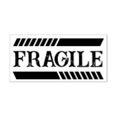 Breekbaar Laat het handvat niet vallen met een rub Rubberstempel (Afrduk)