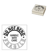 Breekbaar, niet buigen, verpakking rubberstempel (Gestempeld)