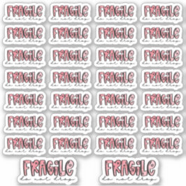 Breekbaar, Niet Laten Vallen - Waterverfstickers Sticker