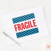 Breekbaar verzendlabel vierkante sticker (Envelop)