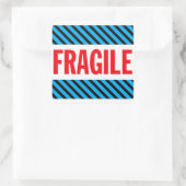 Breekbaar verzendlabel vierkante sticker (Tas)