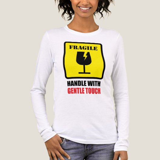 Breekbaar - Voorzichtig behandelen Tri-Blend Shirt (Voorkant volledig)