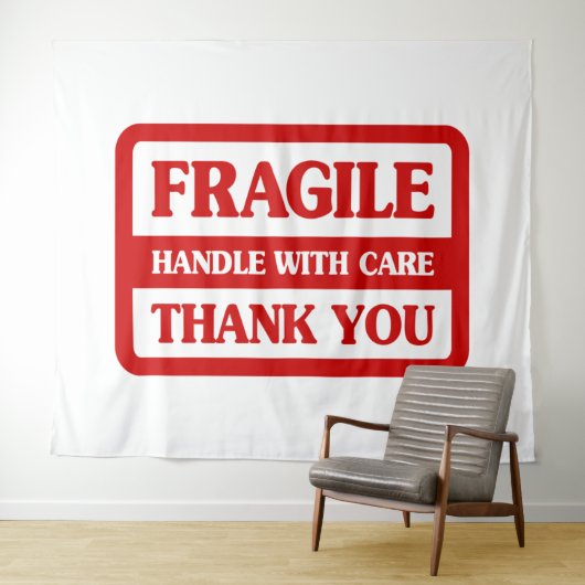 Breekbaar Voorzichtig Hanteren Wandkleed (In Situ (horizontaal))
