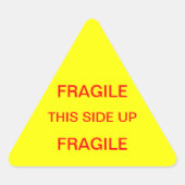 Breekbare deze kant omhoog sticker (Voorkant)