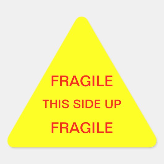 Breekbare deze kant omhoog sticker (Voorkant)