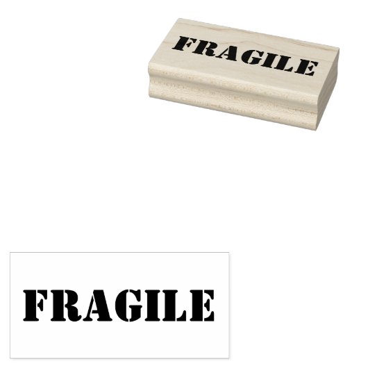 Breekbare houten blok gemonteerde rubberen stempel (Gestempeld)