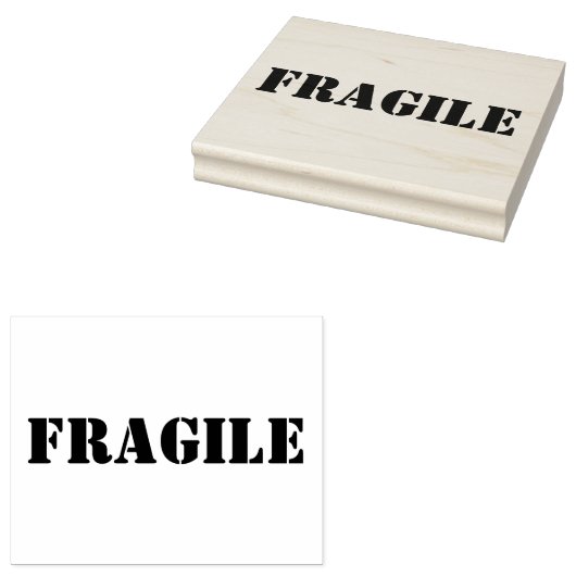 Breekbare houten blok gemonteerde rubberen stempel (Gestempeld)