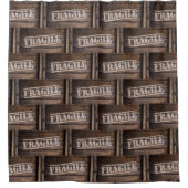 Breekbare houten krat  verzenddoos douchegordijn (Voorkant)