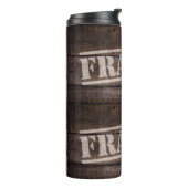 Breekbare houten krat  verzending bruin thermosbeker (Gedraaid links)