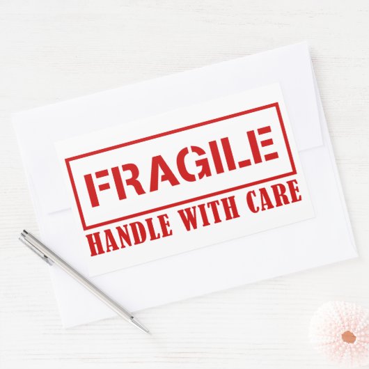Breekbare sticker - zorgvuldig hanteren - Breekbar (Envelop)