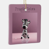 Breekbare Zebra: zorgvuldig hanteren Keramisch Ornament (Rechts)