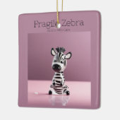 Breekbare Zebra: zorgvuldig hanteren Keramisch Ornament (Links)