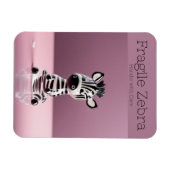 Breekbare Zebra: zorgvuldig hanteren Magneet (Horizontaal)