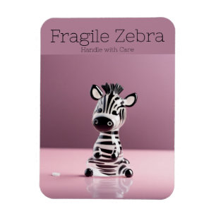 Breekbare Zebra: zorgvuldig hanteren Magneet
