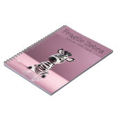 Breekbare Zebra: zorgvuldig hanteren Notitieboek (Linkerzijde)