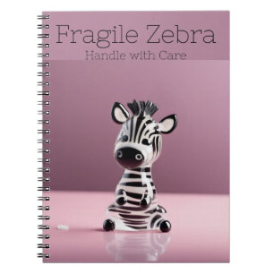 Breekbare Zebra: zorgvuldig hanteren Notitieboek