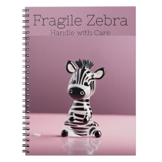 Breekbare Zebra: zorgvuldig hanteren Notitieboek (Voorkant)