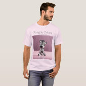 Breekbare Zebra: zorgvuldig hanteren T-shirt (Voorkant volledig)