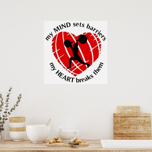 Breekbarrières Gewichtsopheffing Poster (Keuken)