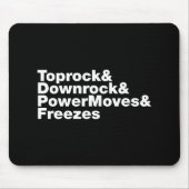 Breekbewegingen (Breakdancing) Muismat (Voorkant)