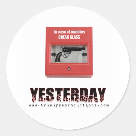 breekglas ronde sticker (Voorkant)