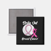 Breekkankerbestrijding Baseball Fighting Awareness Magneet (Voorkant / Achterkant)