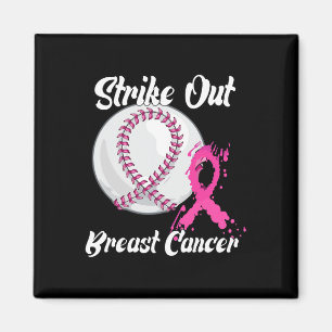Breekkankerbestrijding Baseball Fighting Awareness Magneet