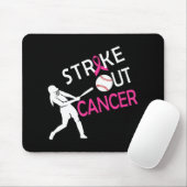 Breekkankerbestrijding Baseball Fighting Awareness Muismat (Met muis)