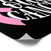 Breekkankerbestrijding Baseball Fighting Awareness Poster (Hoek)