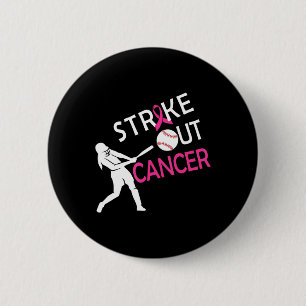 Breekkankerbestrijding Baseball Fighting Awareness Ronde Button 5,7 Cm