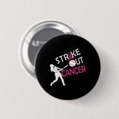 Breekkankerbestrijding Baseball Fighting Awareness Ronde Button 5,7 Cm (Voorkant /achterkant)