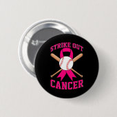 Breekkankerbestrijding Baseball Fighting Awareness Ronde Button 5,7 Cm (Voorkant /achterkant)