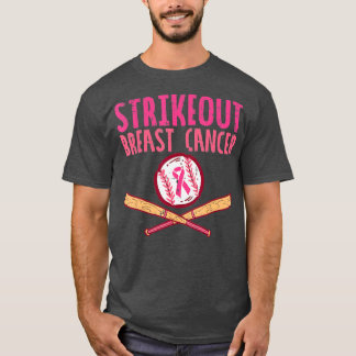 Breekkankerbestrijding Baseball Fighting Awareness T-shirt