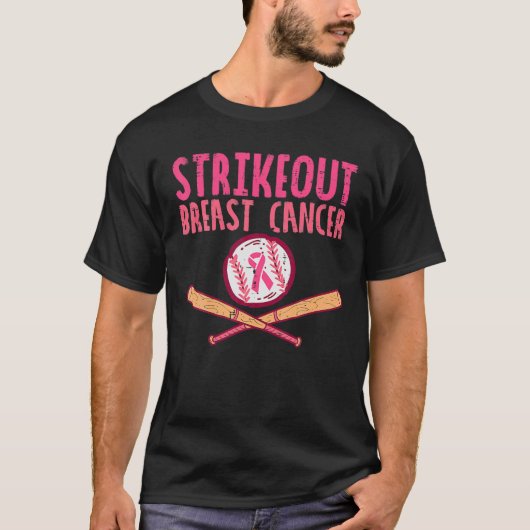 Breekkankerbestrijding Baseball Fighting Awareness T-shirt (Voorkant)