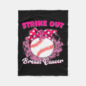 Breekkankerbewustmaking Baseball Fight Fleece Deken (Voorkant)
