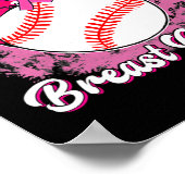 Breekkankerbewustmaking Baseball Fight Poster (Hoek)