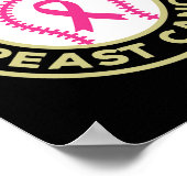 Breekkankerbewustmaking Baseball Fight Poster (Hoek)